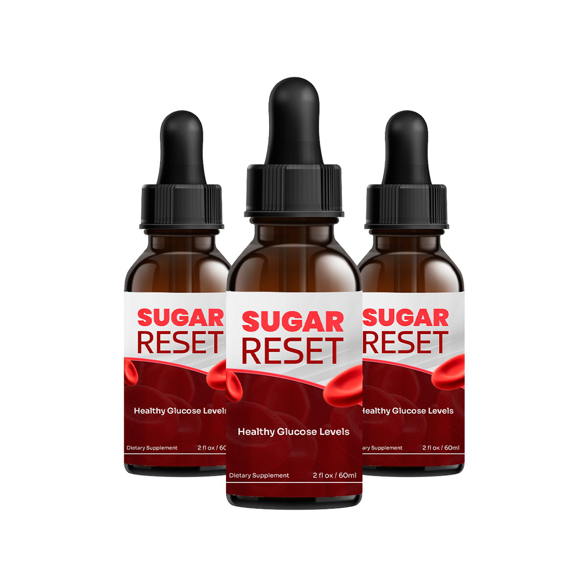 SugarReset natural formula, 3 bottles